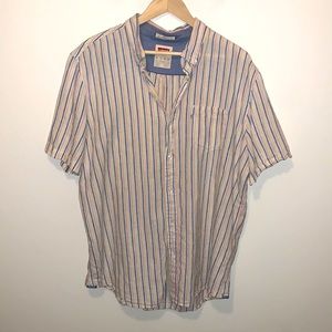 Levi’s Vintage Striped Button Up Linen Blend Shirt